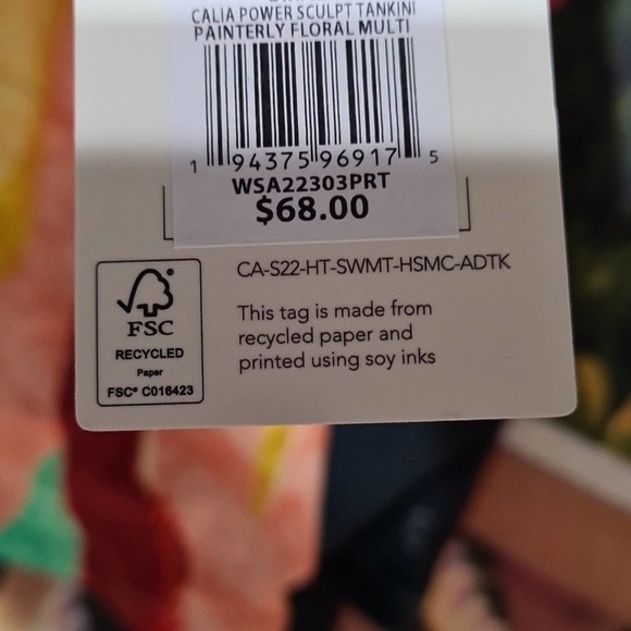 Calia Power Sculpt Tankini Floral Size Medium NWT - Picture 5 of 7